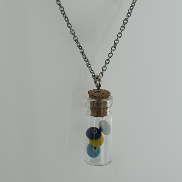 Evil Eye CZ Sterling Silver 16” Necklace - Picture 2 of 2